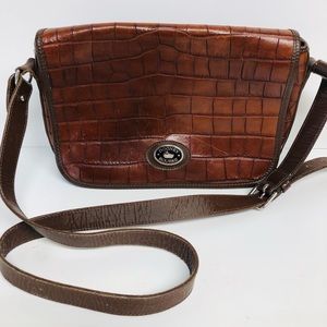 Dooney and Bourke vintage brown croc embossed purse